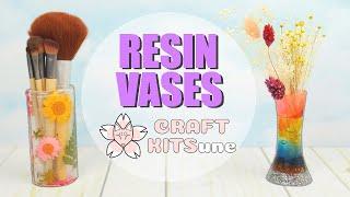 DIY RESIN VASE! Craft Kitsune April Unboxing & Review | Pressed Flowers | Rainbow | Resin Art