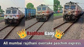 All Mumbai Rajdhani Gang overtake paschim express || Railmaster Preet