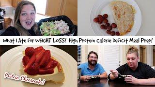 What I Ate for WEIGHT LOSS! Calorie Deficit Meal Prep | High Protein Meal | Husband Wife Weight Loss