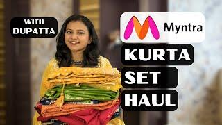 Myntra Festive Kurta Set Haul | Kurta Try-On Haul | Basic With Divya