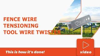 How to use Fence Wire Tensioning Tool Wire Twister to your fence