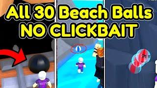 ALL 30 BEACH BALL LOCATIONS (NO CLICKBAIT) | Toilet Tower Defense