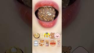 ASMR CHOCOLATE EMOJI FOOD 초콜릿 이모지 먹방 (sped up)