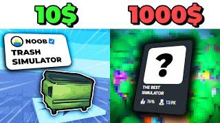 I Paid 10$ VS 1000$ For A ROBLOX SIMULATOR