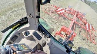 Cab View | Fendt 516 Vario + KUHN 7301 | Raking Hay