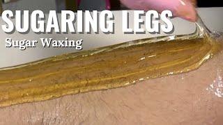 SUGARING LEGS | SUGAR WAX #sugaring #sugarwax #waxing #hairremoval