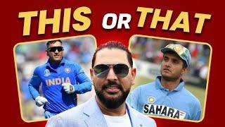 "6️⃣ Sixes OR World Cup" THIS OR THAT ft. Yuvraj Singh | Dhoni Or Sourav Ganguly