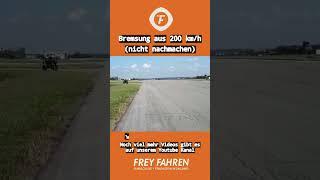 Gefahrbremsung aus 200 kmh, BMW S1000RR | Frey Fahren Fahrschule #youtubeshorts #shorts