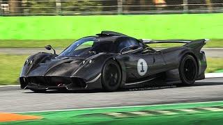 2022 Pagani Huayra R (w/ Mufflers) testing at Monza: Accelerations, Rev Limiter & N/A V12 Symphony!