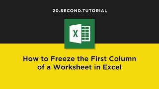 Freeze the first column in Excel | Microsoft Excel Tutorial #16