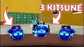 Blox Fruits OMGG.. rolling 3 Kitsune Fruit back to back!