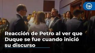 Duque y Barbosa dejaron recinto cuando inició discurso de Petro: así reaccionó el presidente