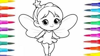 how to draw cute fairy ‍️ Princess |learn how to draw a princess |princess drawing step by step