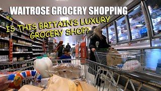 SHOPPING IN WAITROSE SUPERMARKET | London Supermarket Grocery Shopping Tour