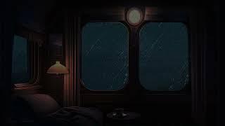 Journey to Tranquility: overnight in a train lounge listening to the sound of rain on window ️