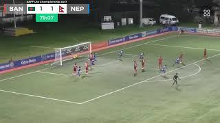 Roman Limbu scored an amazing 40 yard screamer for NepalU18 against BangladeshU18