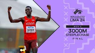 Serem strikes gold in men's 3000m steeplechase | World Athletics U20 Championships Lima 2024