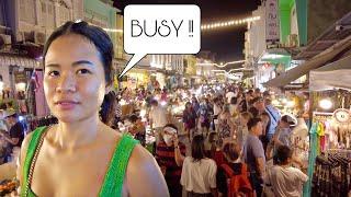 THE BIGGEST BUSIEST NIGHT MARKETS IN PHUKET THAILAND  BARGAIN !!