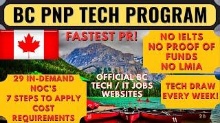 British Columbia PNP Tech Program 2023 | 29 In-Demand NOC's | Fastest Canada PR |  | Dream Canada