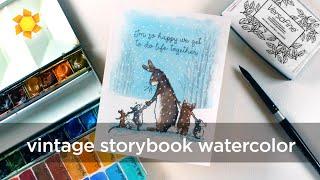 Vintage Storybook Watercolor Cards