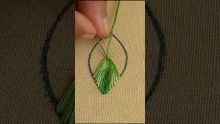 Basic fly stitch hand embroidery tutorial #reelsvira #doodleart #embroider #handbroidery