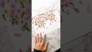 Easy cherry blossom art idea! #art