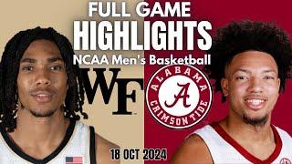 Alabama vs Wake Forest Highlights (Unstoppable 3-Point Showdown) | Oct 18 | 2024 NCAA Basketball