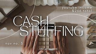 Cash Stuffing | Nov No. 3 | $266 | YouTube Paycheck | Sinking Funds + Savings Challenge | Business