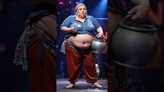 From Water Bucket to Water Queen – Russian Woman AI Glow-Up on America's Got Talent  #agt