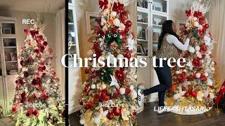  Christmas Tree Decorating Ideas 2024 | Red & White Theme #vlog #christmasdecor