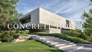 Luxury Redefined: Minimalist Modern Concrete House with Sleek Elegance