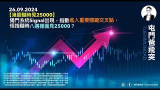 2024年9月26日 突發必聽！！！【港股隨時見25000】獨門系統Signal出現，指數進入重要關鍵交叉點，恒指隨時八週裡面見25000？