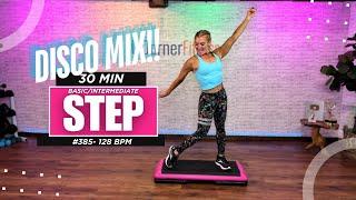 30 Min - DISCO CARDIO STEP AEROBICS - Basic to Intermediate 128 BPM