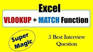 How To Use VLOOKUP With MATCH Function In Excel -With 5 Examples //5 real-world Examples & tips