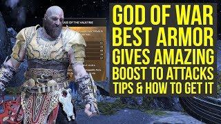 God of War Best Armor Gives INSANE BOOST TO DAMAGE  - Valkyrie Set (God of War 4 Best Armor)