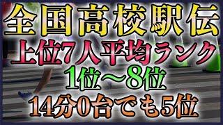 【今年もやばい高速化】全国高校駅伝 5000m上位7人平均ランキング【8位～1位】