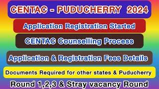 CENTAC Puducherry | MBBS 2024 Counselling Process | Step by Step| Application Registration Started |