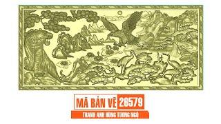 Mã bản vẽ 26579. Tranh anh hùng tương ngộ | Thuviencnc.vn