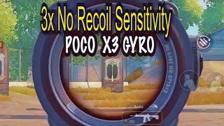 Best No Recoil sensitivity 3x scope||POCO X3 Gyro sensitivity|| Eimi Gaming||