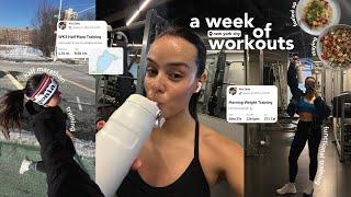 a week of workouts | balancing half marathon training & weightlifting