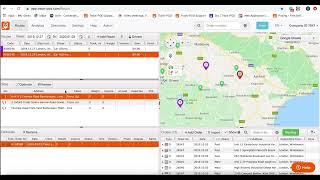 Map-based route planning tool featured route optimization (Manual routing)