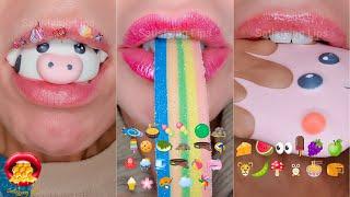 Satisfying ASMR Eating EMOJI FOOD CHALLENGE Compilation Mukbang 먹방