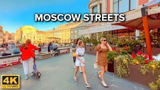 [4K]  Moscow Streets ️ Kamergersky Lane and Kuznetsky Most Street | Pedestrian Route | June 2022