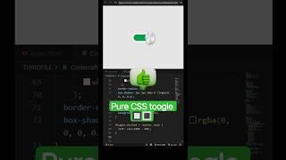 Toogle switch using HTML & CSS #webdevelopment #htmlcss #coding #shorts