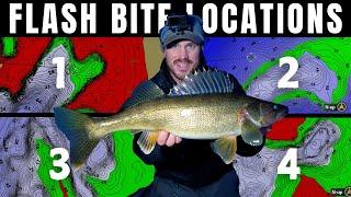 "Flash Bite" Walleye Locations (Spot on the Spot) + Prime Time Tips