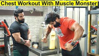 Chest Workout With Monster @nitinchandilaofficial || Chest Workout For Mass