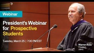 President's Webinar for Prospective Students - March 25, 2025