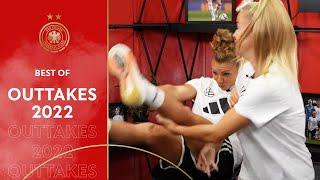 Linda FÄLLT vom Stuhl?!  Die lustigsten Outtakes der DFB-Frauen 2022