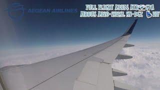 Aegean Airlines Airbus A320 Sharklets SX-DGZ  Full Flight A3854 Athens-Geneva