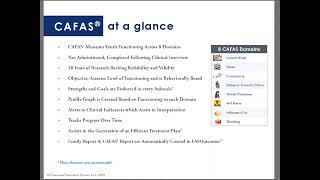 FAS Training/CAFAS Demo - CAFAS at a Glance (1 of 7)